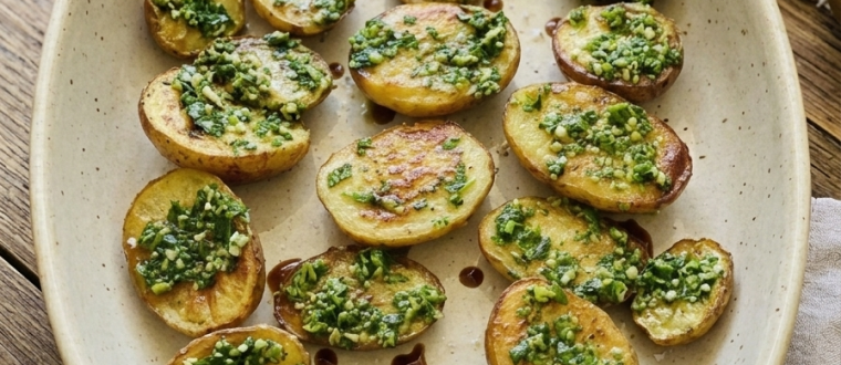 תפוחי אדמה קריספיים בעשבי תיבול